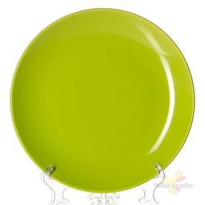 ФОТОГРАФИЯ Тарелка зеленая, диаметр 25,5 см, высота 2,6 см
