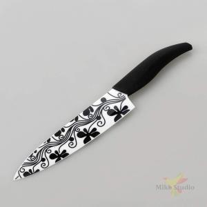 ФОТОГРАФИЯ Нож с белым керамическим лезвием 17.5 см 5