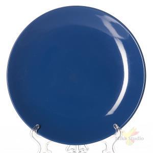 ФОТОГРАФИЯ Тарелка синяя, диаметр 25,5 см, высота 2,6 см
