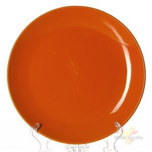 ФОТОГРАФИЯ Тарелка оранжевая, диаметр 25,5 см, высота 2,6 см