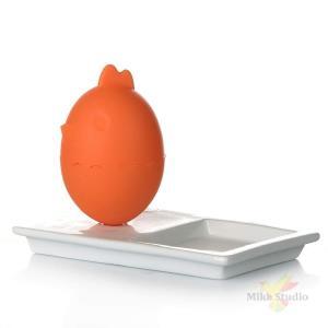 ФОТОГРАФИЯ Подставка для яиц с подносом (цвета в ассортименте) 1