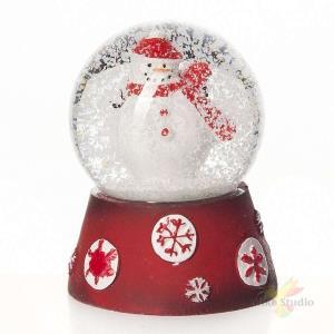 ФОТОГРАФИЯ Новогодний шар со снегом "Снеговик"
