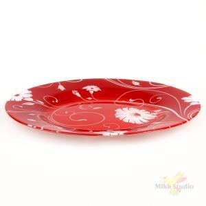 ФОТОГРАФИЯ Набор тарелок из закаленного стекла SERENADE, 6 штук, диаметр 260 мм (цвет красный)